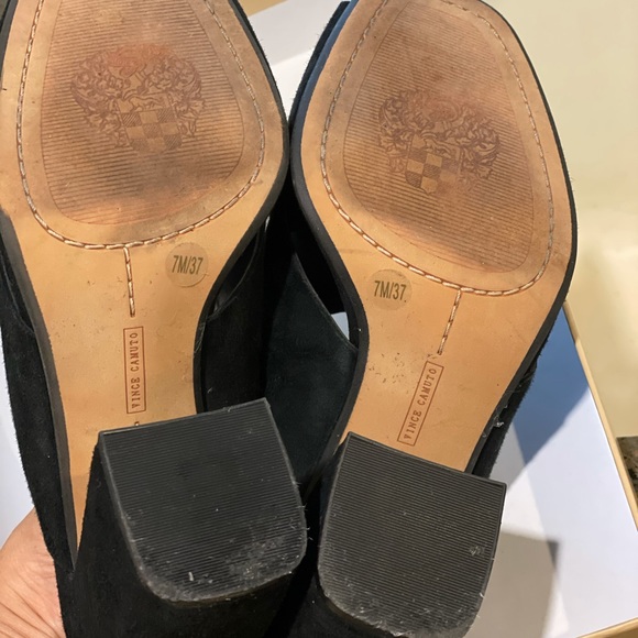 Vince Camino black suede muller sandal size 7 - Picture 4 of 9